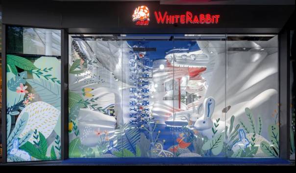 Intip Desain Toko Permen Jadul White Rabbit, Serasa Berada di Lautan Susu