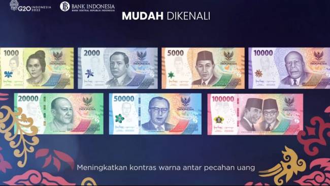 Berikut Tampilan Depan-Belakang 7 Uang Rupiah Baru yang Diluncurkan Bank  Indonesia