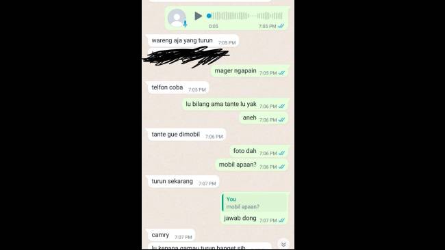 Chat diduga AG dan David.