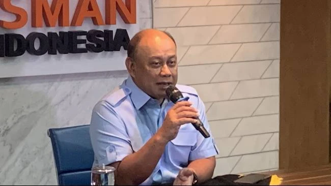 Kepala Badan Gizi Nasional (BGN) Dadan Hindayana di Gedung Ombudsman, Jakarta Selatan, Rabu (14/5/2025).