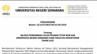 Lowongan Kerja Dosen Tetap Non ASN Unnes 2025 Ada 11 Formasi yang Dibuka