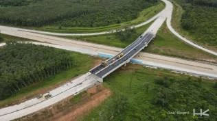 Pembangunan Tol PalembangBetung Capai 674 Persen Siap Digunakan Mudik secara Terbatas