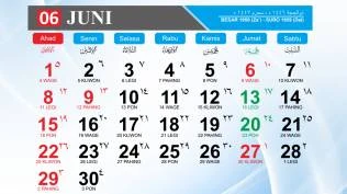 Kalender Juni 2025 Lengkap dengan Tanggal Merah Kapan Libur dan Cuti Bersama Iduladha 1446 H
