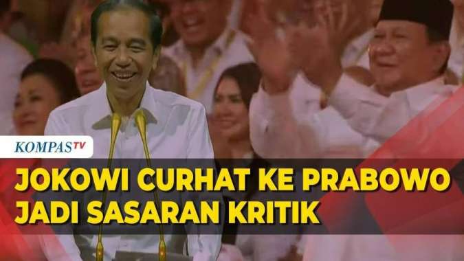 Jokowi Curhat di HUT Gerindra Suka Disalahkan karena Tak Ada yang Berani Kritik Prabowo