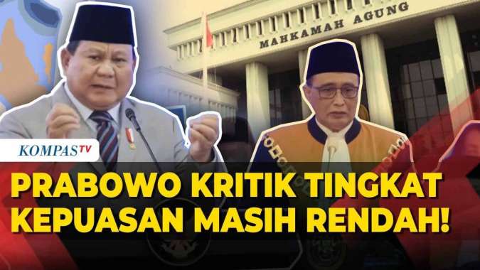 Prabowo Blakblakan Kritik Tingkat Kepuasan Hakim MA atas Putusan Banding Masih Rendah